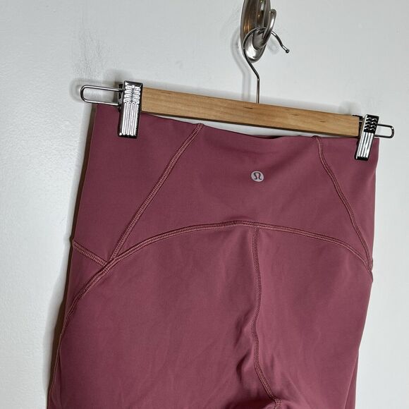 Lululemon Train Times Crop 21” So Merlot Pink Womens 6 Cropped Leggings - Picture 7 of 8